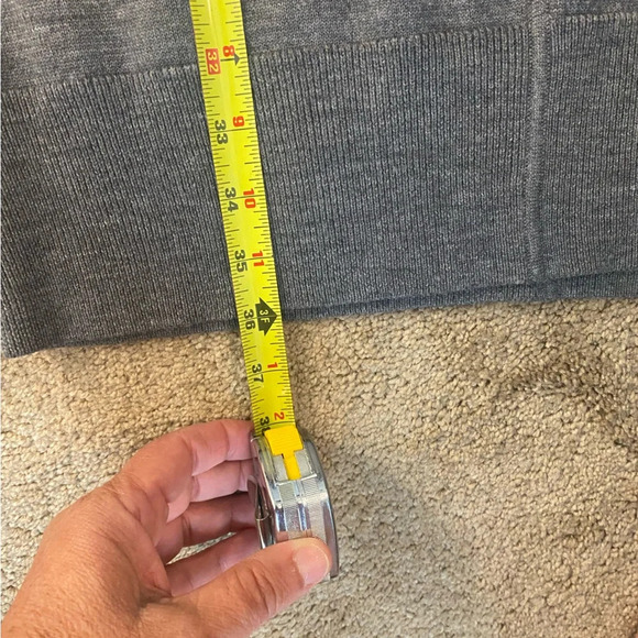 Ann Taylor Gray Merino Wool Sweater Dress size medium FLAW - Picture 6 of 8